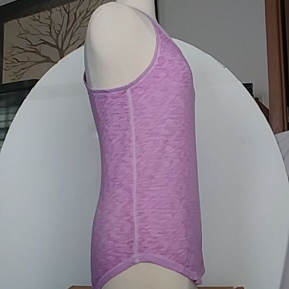 SO Brand Tank Top Racer Back Heathered Purple Burn Out - Picture 5 of 11